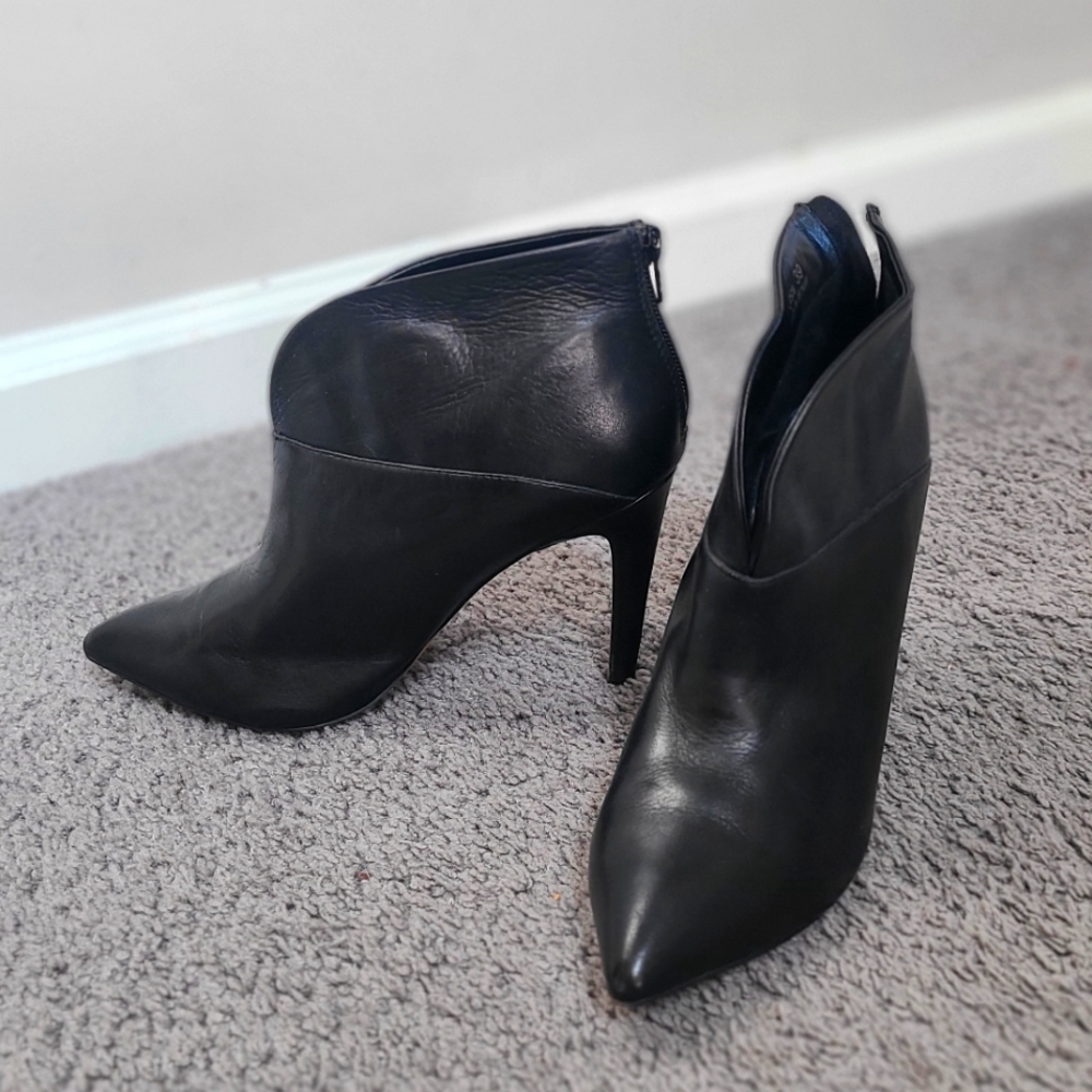 High Heel Leather Boots